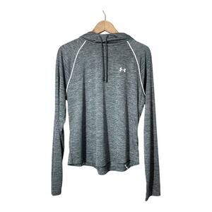 Under Armour Long Sleeve Pullover Hoodie Womens XL Spellout Gray